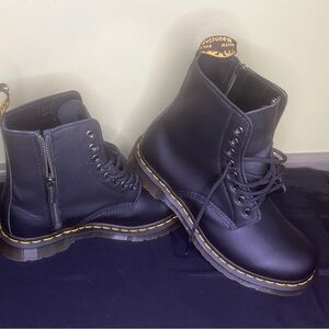 Dr. Martens 1460 Zip Black Leather Boots for Men